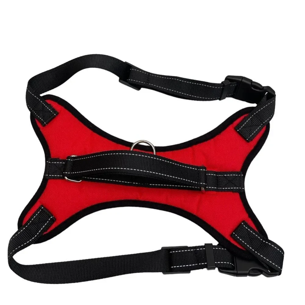 Size Large/ color red dog Harness with handle